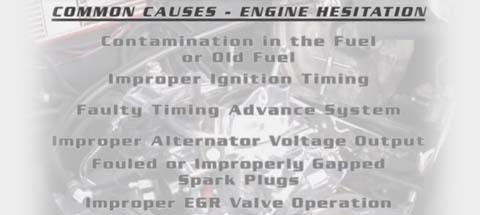Troubleshooting - Engine hesitation