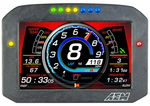CD-7 Carbon Flat Panel Digital Racing Dash Displays - www.holleyefi.se