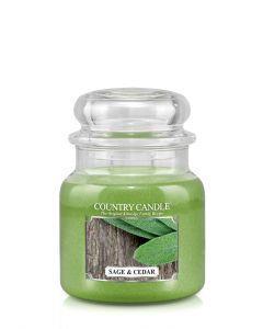 Country candle lite glass - Sage & cedar