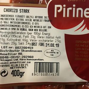 Chorizo Pirineu 400g StarkFärs/10 styc