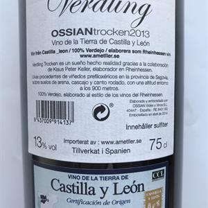 Vin Verdling Ossiantrocken-13 75cl