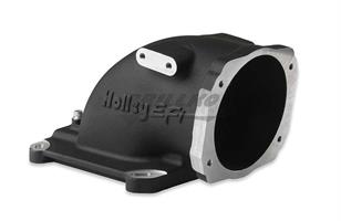 INTAKE ELBOW, GM LS THROTTLE 4150, BLACK