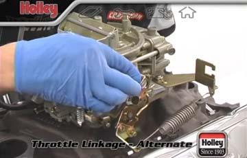 Attaching custom or specialized throttle linkage to a Holley carb - www.holleyefi.se