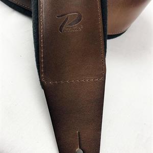 Profile FPB02 Pro Italian Leather Guitar Strap Dark Tan