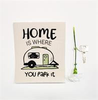 Disktrasa, Home is/Husvagn, vit/pastell