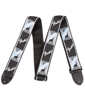 Fender 2" monogrammed strap Black/grey