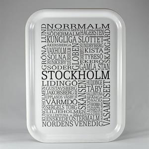 Doftljus, Stockholm, svart/vit text
