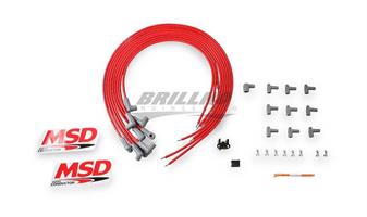 Wire Set,SC,Red,8Cyl,90/90 Boots, Univ