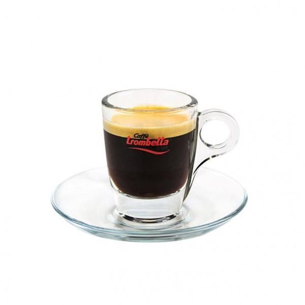 Caffé Trombetta Espressokopp med fat, glas - 6st
