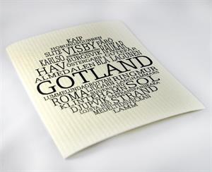 Disktrasa, Gotland, vit/svart text