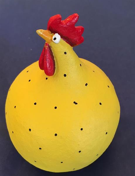 Høne gul, 13cm