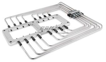 6.71 BLOWER PLATE-POLISHED W/ BLK FTTGS