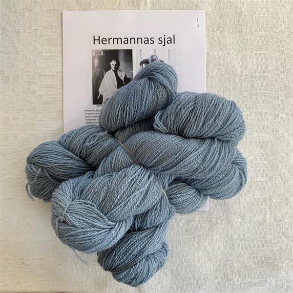 Hermannas sjal paket Blå duva 100% ull