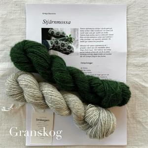 Vanten "Stjärnmossa" Granskog  materialpaket