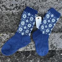 Sockan "Stjärnmossa Blå" garnpaket m. beskrivning