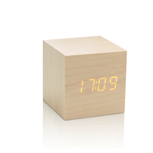 Click Clock Cube Maple