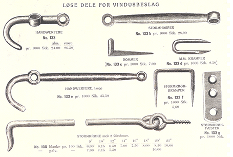 Vindusbeslag trio