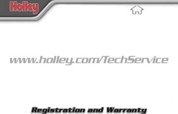 Registration & Warranty - www.holleyefi.se