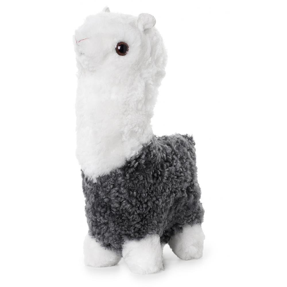 Curly Alpaca - Charcoal/White