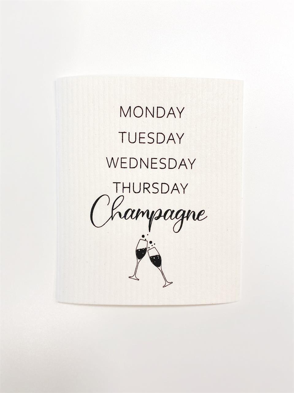Disktrasa, Monday-Champagne, vit/svart text
