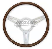 65-73 SHELBY COBRA STYLE - ALUM & WOOD 14" STR WHL