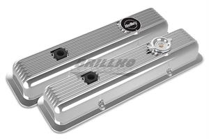 SBC MUSCLE SERIES VALVE COVERS,FINNED,PO