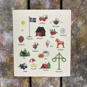 Disktrasa, Swedish Traditions, vit/färgtryck