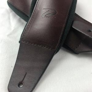 Profile FPB05 Pro Italian Leather Guitar Strap Dark Brown
