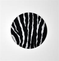 Glasunderlägg 4-p, Zebra, svart/vit