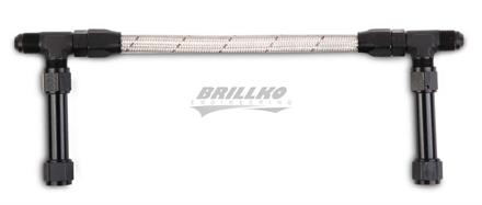 '-8AN DUAL FEED ANO-TUFF W/STAINLESS HOSE