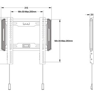 Multibrackets M Universal Wallmount Fixed Small