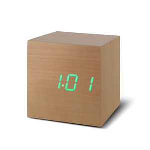 Cube Click Clock Bøk