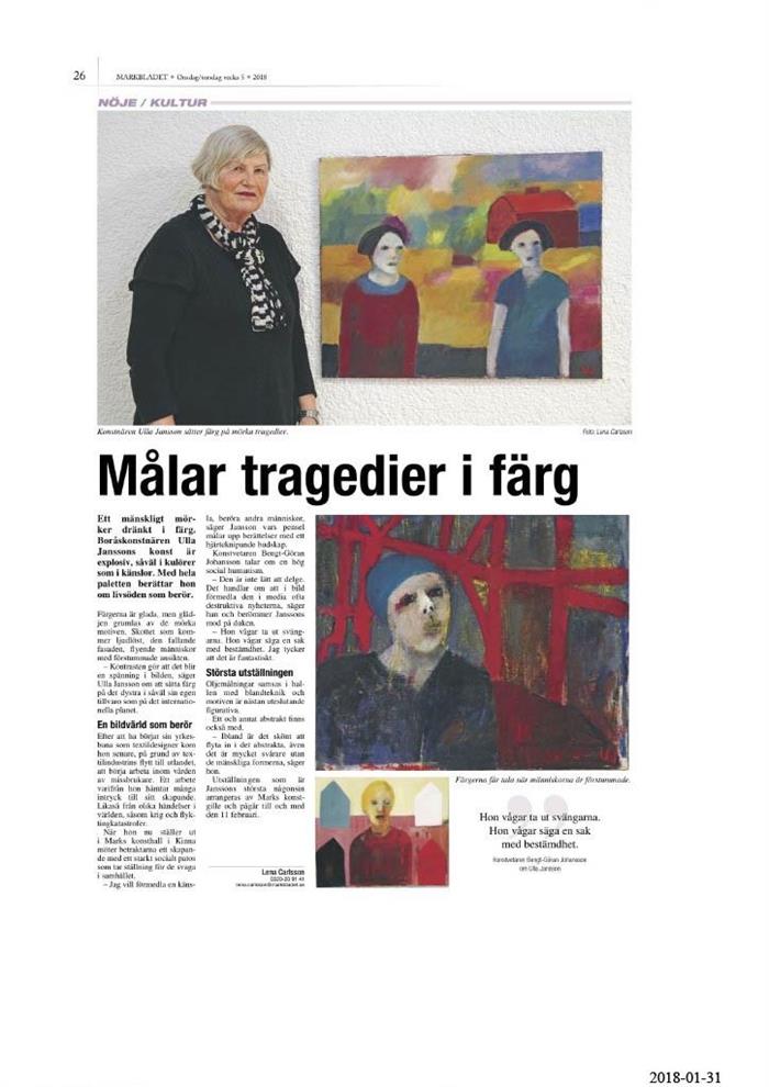 Ulla Jansson - Markbladet 2018-01-31