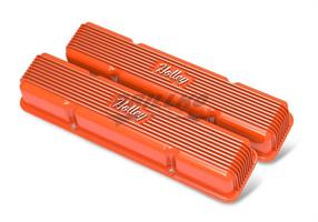 SBC HOLLEY VALVE COVERS,FINNED,NON-EMIS,