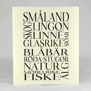 Disktrasa, Småland, vit/svart text