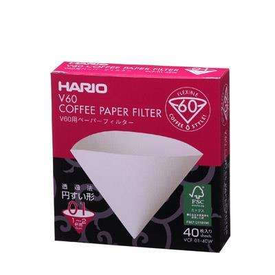 Hario V60 Pappersfilter 1 kopp 40st