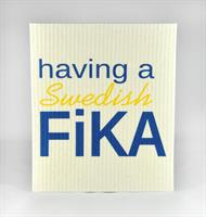 Disktrasa, Swedish Fika, vit/blå-gul text