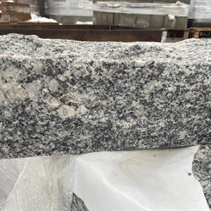 Stapelmur granit 90-110x15x15 cm grå enkelsidig