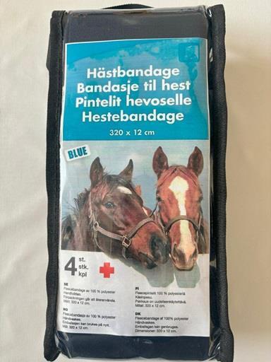 Hästbandage Blå 320x12cm (4st/fp)