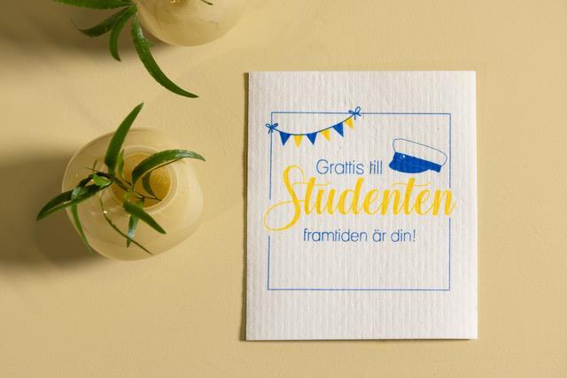 Disktrasa, Studenten, vit/blå-gul text