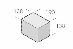 Rustik multiblock 138x190x138 Naturgrå