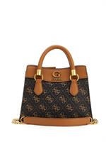 Guess Nell Logo Mini Satchel Cognac