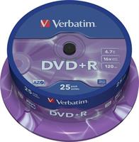 DVD+R MEDIA, VERBATIM 25-PACK