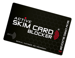 SKIM CARD BLOCKER ACTIVE