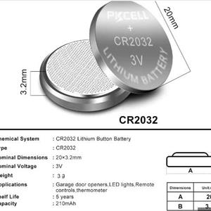 Nøkkelbatteri Litium CR2032