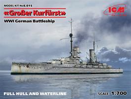 WWI German Battleship Großer Kurfürst (Full Hull O