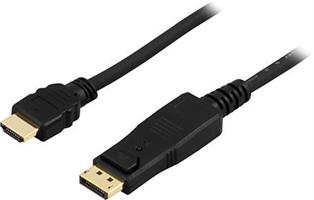 KABEL, DISPLAYPORT/HDMI, 2M