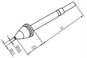 Tip for X-Tool 2,1mm