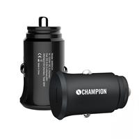 CIGG-ADAPTER, USB, 3A/36W, SVART, CHAMPION