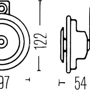 Signalhorn 12V 400HZ 97mm